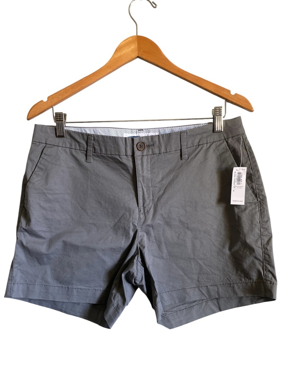 Old Navy Women's Gray Everyday Shorts Size 8 NWT Casual Costal Cotton Blend
